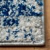 SAFAVIEH Madison Collection Area Rug – 5’3″ x 7’6″, Grey & Turquoise, Boho Chic Design, Non-Shedding & Easy Care, Ideal for High Traffic Areas in Living Room, Bedroom (MAD797G)(Silver/Navy)