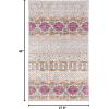 SAFAVIEH Madison Collection Area Rug – 5’3″ x 7’6″, Grey & Turquoise, Boho Chic Design, Non-Shedding & Easy Care, Ideal for High Traffic Areas in Living Room, Bedroom (MAD797G)(Grey/Ivory)