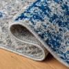 SAFAVIEH Madison Collection Area Rug – 5’3″ x 7’6″, Grey & Turquoise, Boho Chic Design, Non-Shedding & Easy Care, Ideal for High Traffic Areas in Living Room, Bedroom (MAD797G)(Silver/Navy)