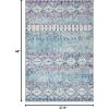 SAFAVIEH Madison Collection Area Rug – 5’3″ x 7’6″, Grey & Turquoise, Boho Chic Design, Non-Shedding & Easy Care, Ideal for High Traffic Areas in Living Room, Bedroom (MAD797G)(Denim Blue/Purple)