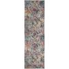SAFAVIEH Madison Collection Area Rug – 5’3″ x 7’6″, Ivory & Blue, Boho Chic Distressed Design, Non-Shedding & Easy Care, Ideal for High Traffic Areas in Living Room, Bedroom (MAD159M)(Light Grey/Fuchsia)
