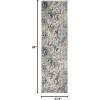 SAFAVIEH Madison Collection Area Rug – 5’3″ x 7’6″, Ivory & Blue, Boho Chic Distressed Design, Non-Shedding & Easy Care, Ideal for High Traffic Areas in Living Room, Bedroom (MAD159M)(Ivory/Blue)
