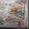 SAFAVIEH Madison Collection Area Rug – 5’3″ x 7’6″, Ivory & Blue, Boho Chic Distressed Design, Non-Shedding & Easy Care, Ideal for High Traffic Areas in Living Room, Bedroom (MAD159M)(Light Grey/Fuchsia)