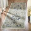 SAFAVIEH Madison Collection Area Rug – 5’3″ x 7’6″, Ivory & Blue, Boho Chic Medallion Design, Non-Shedding & Easy Care, Ideal for High Traffic Areas in Living Room, Bedroom (MAD155M)(Ivory/Blue)
