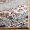 SAFAVIEH Madison Collection Area Rug – 5’3″ x 7’6″, Light Grey & Blue, Boho Chic Medallion Design, Non-Shedding & Easy Care, Ideal for High Traffic Areas in Living Room, Bedroom (MAD153F)(Light Grey/Fuchsia)