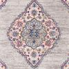 SAFAVIEH Madison Collection Area Rug – 5’3″ x 7’6″, Light Grey & Blue, Boho Chic Medallion Design, Non-Shedding & Easy Care, Ideal for High Traffic Areas in Living Room, Bedroom (MAD153F)(Light Grey/Fuchsia)