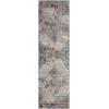 SAFAVIEH Madison Collection Area Rug – 5’3″ x 7’6″, Light Grey & Fuchsia, Boho Medallion Distressed Design, Non-Shedding & Easy Care, Ideal for High Traffic Areas in Living Room, Bedroom (MAD157R)(Light Grey/Fuchsia)