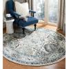 SAFAVIEH Madison Collection Area Rug – 5’3″ x 7’6″, Light Grey & Fuchsia, Oriental Distressed Design, Non-Shedding & Easy Care, Ideal for High Traffic Areas in Living Room, Bedroom (MAD925R)(Light Grey / Blue)