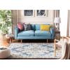 SAFAVIEH Madison Collection Area Rug – 5’3″ x 7’6″, Navy & Grey, Boho Chic Medallion Distressed Design, Non-Shedding & Easy Care, Ideal for High Traffic Areas in Living Room, Bedroom (MAD452M)(Navy/Grey)