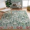 SAFAVIEH Madison Collection Area Rug – 5’3″ x 7’6″, Navy & Ivory, Boho Distressed Design, Non-Shedding & Easy Care, Ideal for High Traffic Areas in Living Room, Bedroom (MAD444N)(Green/Ivory)