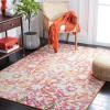 SAFAVIEH Madison Collection Area Rug – 5’3″ x 7’6″, Navy & Ivory, Boho Distressed Design, Non-Shedding & Easy Care, Ideal for High Traffic Areas in Living Room, Bedroom (MAD444N)(Orange/Ivory)