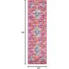 SAFAVIEH Madison Collection Area Rug – 5’3″ x 7’6″, Teal & Fuchsia, Boho Chic Medallion Design, Non-Shedding & Easy Care, Ideal for High Traffic Areas in Living Room, Bedroom (MAD154L)(Fuchsia/Gold)