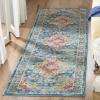 SAFAVIEH Madison Collection Area Rug – 5’3″ x 7’6″, Teal & Fuchsia, Boho Chic Medallion Design, Non-Shedding & Easy Care, Ideal for High Traffic Areas in Living Room, Bedroom (MAD154L)(Teal/Fuchsia)