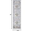 SAFAVIEH Madison Collection Area Rug – 5’3″ x 7’6″, Teal & Fuchsia, Boho Chic Medallion Design, Non-Shedding & Easy Care, Ideal for High Traffic Areas in Living Room, Bedroom (MAD154L)(Grey/Gold)
