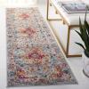 SAFAVIEH Madison Collection Area Rug – 5’3″ x 7’6″, Teal & Fuchsia, Boho Chic Medallion Design, Non-Shedding & Easy Care, Ideal for High Traffic Areas in Living Room, Bedroom (MAD154L)(Grey/Fuchsia)