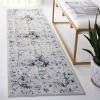 SAFAVIEH Madison Collection Area Rug – 5’3″ x 7’6″, Teal & Fuchsia, Boho Chic Medallion Design, Non-Shedding & Easy Care, Ideal for High Traffic Areas in Living Room, Bedroom (MAD154L)(Ivory/Blue)