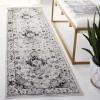 SAFAVIEH Madison Collection Area Rug – 5’3″ x 7’6″, Teal & Fuchsia, Boho Chic Medallion Design, Non-Shedding & Easy Care, Ideal for High Traffic Areas in Living Room, Bedroom (MAD154L)(Grey/Black)
