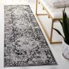SAFAVIEH Madison Collection Area Rug – 5’3″ x 7’6″, Teal & Fuchsia, Boho Chic Medallion Design, Non-Shedding & Easy Care, Ideal for High Traffic Areas in Living Room, Bedroom (MAD154L)(Black/Grey)