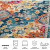 SAFAVIEH Madison Collection Area Rug – 5’3″ x 7’6″, Teal & Fuchsia, Boho Chic Medallion Design, Non-Shedding & Easy Care, Ideal for High Traffic Areas in Living Room, Bedroom (MAD154L)(Teal/Fuchsia)