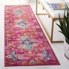 SAFAVIEH Madison Collection Area Rug – 5’3″ x 7’6″, Teal & Fuchsia, Boho Chic Medallion Design, Non-Shedding & Easy Care, Ideal for High Traffic Areas in Living Room, Bedroom (MAD154L)(Fuchsia/Gold)