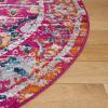 SAFAVIEH Madison Collection Area Rug – 5’3″ x 7’6″, Teal & Fuchsia, Boho Chic Medallion Design, Non-Shedding & Easy Care, Ideal for High Traffic Areas in Living Room, Bedroom (MAD154L)(Fuchsia/Gold)