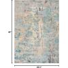 SAFAVIEH Madison Collection Area Rug – 6′ x 9′, Light Blue & Beige, Modern Abstract Design, Non-Shedding & Easy Care, Ideal for High Traffic Areas in Living Room, Bedroom (MAD457B)(Grey/Blue)