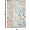 SAFAVIEH Madison Collection Area Rug – 6′ x 9′, Light Blue & Beige, Modern Abstract Design, Non-Shedding & Easy Care, Ideal for High Traffic Areas in Living Room, Bedroom (MAD457B)(Light Blue/Beige)