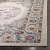 SAFAVIEH Madison Collection Area Rug – 6′ x 9′, Light Blue & Fuchsia, Boho Chic Medallion Design, Non-Shedding & Easy Care, Ideal for High Traffic Areas in Living Room, Bedroom (MAD306M)(Cream/Taupe)
