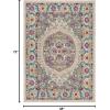SAFAVIEH Madison Collection Area Rug – 6′ x 9′, Light Blue & Fuchsia, Boho Chic Medallion Design, Non-Shedding & Easy Care, Ideal for High Traffic Areas in Living Room, Bedroom (MAD306M)(Cream/Taupe)