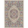 SAFAVIEH Madison Collection Area Rug – 6′ x 9′, Light Blue & Fuchsia, Boho Chic Medallion Design, Non-Shedding & Easy Care, Ideal for High Traffic Areas in Living Room, Bedroom (MAD306M)(Cream/Taupe)