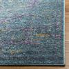 SAFAVIEH Madison Collection Area Rug – 6′ x 9′, Light Grey & Fuchsia, Boho Chic Distressed Design, Non-Shedding & Easy Care, Ideal for High Traffic Areas in Living Room, Bedroom (MAD122G)(Blue/Fuchsia)