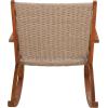 SAFAVIEH Outdoor Collection Daniel Natural Solid Wood Rocking Chair