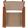 SAFAVIEH Outdoor Collection Daniel Natural Solid Wood Rocking Chair