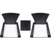SAFAVIEH Outdoor Collection Edna Natural/White Cushion 3-Piece Lounge Set with Table (PAT7719D)(Black/White)