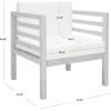 SAFAVIEH Outdoor Collection Kinnell Natural Acacia Wood/Grey Cushion Armchair(Grey/Beige)