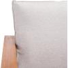 SAFAVIEH Outdoor Collection Loanna Natural/Light Grey Cushion Solid Wood 6-Piece Conversation Patio Set(Natural/Light Grey)