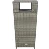 SAFAVIEH Outdoor Collection Mazeli Grey Brown Woven Square Lid Trash Bin (Fully Assembled) PAT7512C(Gray)