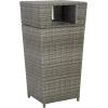SAFAVIEH Outdoor Collection Mazeli Grey Brown Woven Square Lid Trash Bin (Fully Assembled) PAT7512C(Gray)
