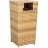 SAFAVIEH Outdoor Collection Mazeli Grey Brown Woven Square Lid Trash Bin (Fully Assembled) PAT7512C(Natural)