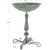 SAFAVIEH Outdoor Collection Orian Antique Dark Green Wrought Iron Bird Bath(Antique Dark Green)