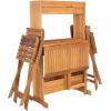 SAFAVIEH PAT7047A Outdoor Collection Barley Natural Flower Shelf 3-Piece Bistro Set(Natural)