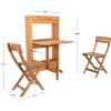 SAFAVIEH PAT7047A Outdoor Collection Barley Natural Flower Shelf 3-Piece Bistro Set(Natural)