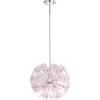 SAFAVIEH PND4019A Collection Montana Pendant Light, Silver/White