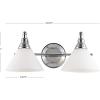 SAFAVIEH SCN4061A Radnor 2-Light Bronze 7-inch (LED Bulbs Included) Wall Sconce, Chrome/Brass