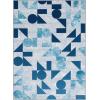 SAFAVIEH Washable Rug Kids Playhouse Collection – 3’3″ x 5’3″, Grey & Blue, Slip Resistant & Easy to Clean, Ideal for Kids Room, Playroom, Nursery, Boys & Girls Room (KPH222F)(Grey/Blue)