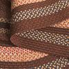 SAFAVIEH Washable Rug Outdoor Braided Collection – 8′ x 10′, Brown & Multi, Handmade & Reversible, Non-Shedding & Easy to Clean, Ideal for Patio, Backyard, Mudroom (BRD313A)(Brown/Light Brown)