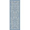 SAFAVIEH Washable Rug Outdoor Courtyard Collection – 4′ x 5’7″, Terracotta & Natural, Non-Shedding & Easy Cleaning, Ideal for Patio, Backyard, Mudroom (CY2098-3202)(Blue/Natural)
