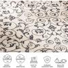 SAFAVIEH Washable Rug Outdoor Courtyard Collection – 4′ x 5’7″, Terracotta & Natural, Non-Shedding & Easy Cleaning, Ideal for Patio, Backyard, Mudroom (CY2098-3202)(Sand/Black)