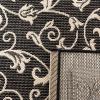 SAFAVIEH Washable Rug Outdoor Courtyard Collection – 4′ x 5’7″, Terracotta & Natural, Non-Shedding & Easy Cleaning, Ideal for Patio, Backyard, Mudroom (CY2098-3202)(Black/Sand)
