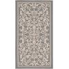 SAFAVIEH Washable Rug Outdoor Courtyard Collection – 4′ x 5’7″, Terracotta & Natural, Non-Shedding & Easy Cleaning, Ideal for Patio, Backyard, Mudroom (CY2098-3202)(Grey/Natural)